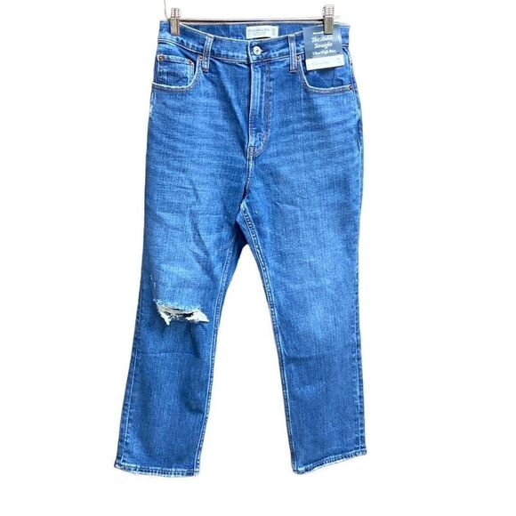 Abercrombie & Fitch The Ankle Straight Ultra High Rise  Curve Love Size 6 Short - Picture 1 of 6